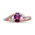 Rhodolite Garnet and Diamond Ring