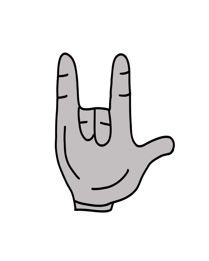 Rock On charm artwork, the design featured on ManeJane Rock On spur straps, by Dreamers & Schemers