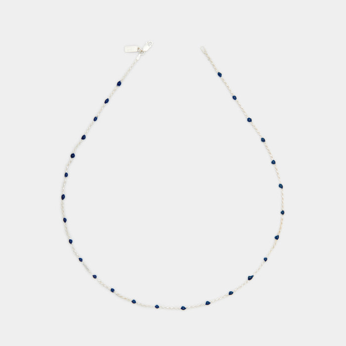 Royal Blue Condesa Necklace in Silver for Him
