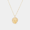 Sacred Spiral Freshwater Pearl Necklace in Gold
