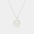 Sacred Spiral Freshwater Pearl Necklace in Silver