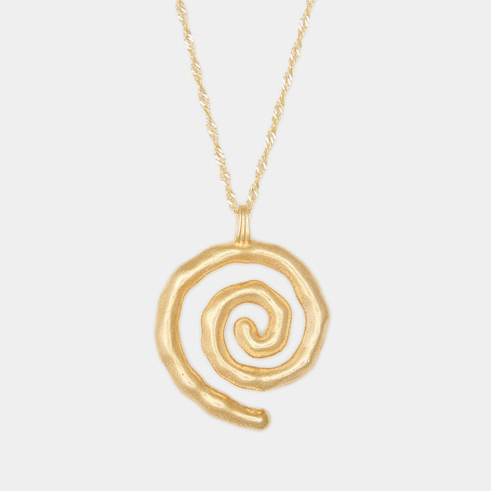Sacred Spiral Necklace in Gold
