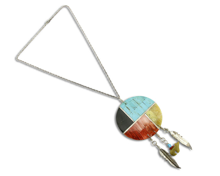 Santa Domingo Handmade .925 Silver Natural Gemstone Pendant