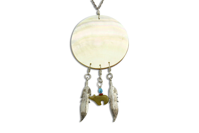 Santa Domingo Handmade .925 Silver Natural Gemstone Pendant