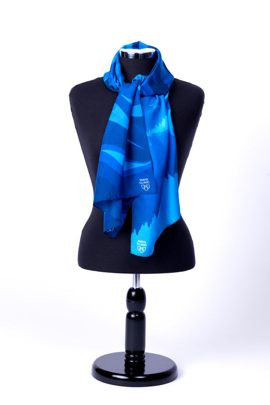 Scarves , imprinted Mayo Clinic logo