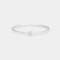 Simple Cléo Diamond Ring in Silver