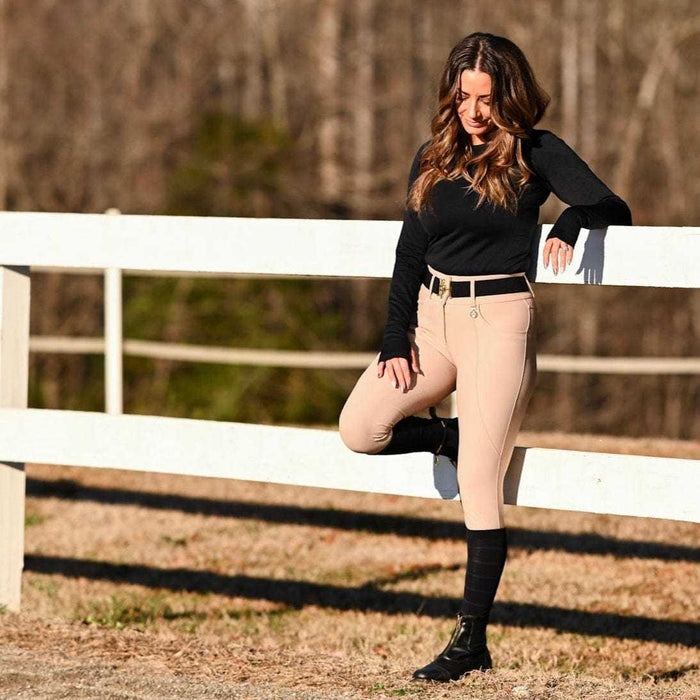 Simple Stripe Knit Socks - Black w/ Navy knit tall boot socks, showing the full pattern layout