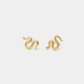 Snake Goddess Studs in Gold