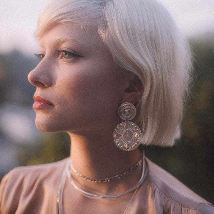 Sofia Earrings in Silver