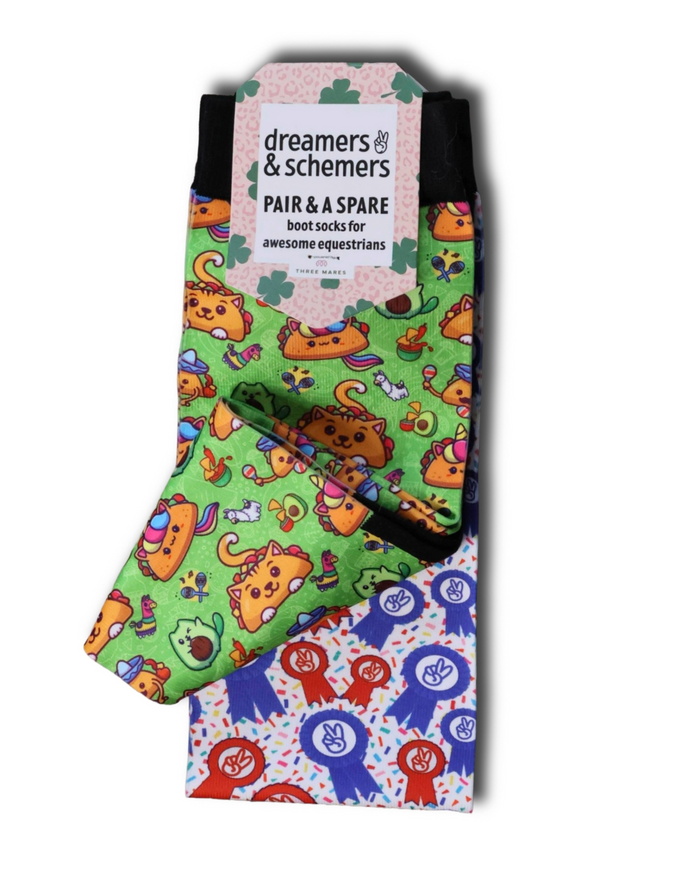Taco Cat Pair & A Spare Socks