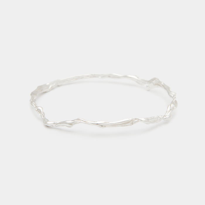 Terra Bangle in Silver