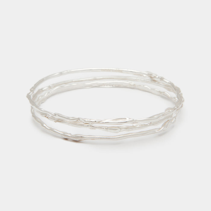 Terra Bangle Set in Silver