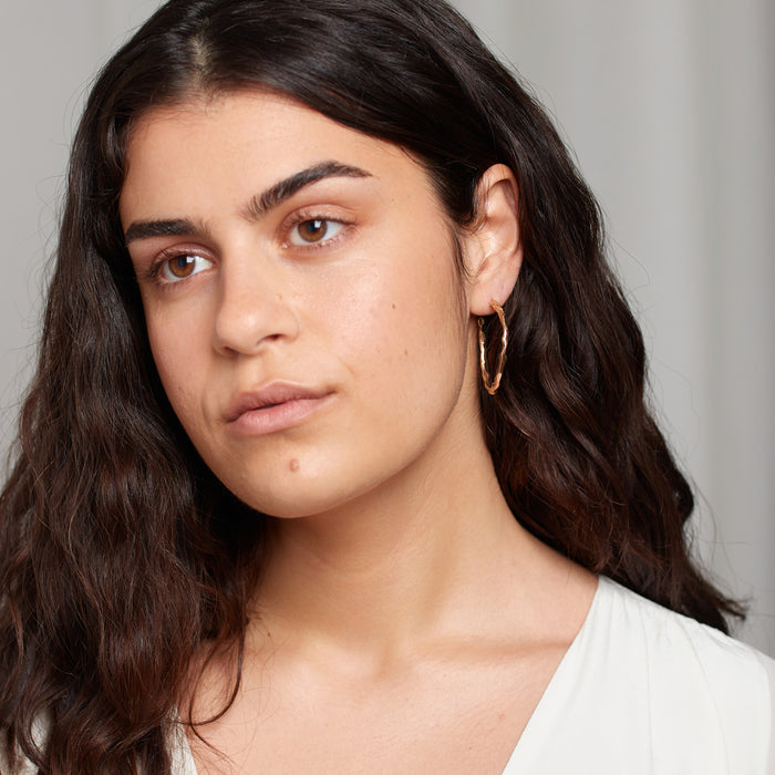 Terra Hoops size L in Gold