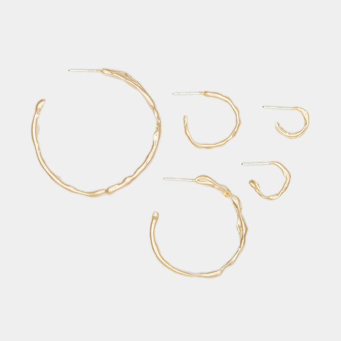 Terra Hoops size S in Gold