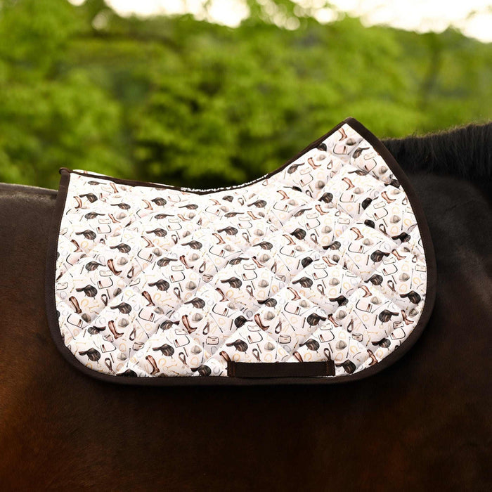 The Hunt DERP all-purpose saddle pad with fox hunt tack imperfect, by Dreamers & Schemers