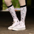 The Hunt Youth Pair & A Spare youth Pair & a Spare boot socks with fox hunt equestrian tack, by Dreamers & Schemers