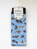 The Pony Island Horse Sports Pair & a Spare equestrian boot socks in their header card, by Dreamers & Schemers