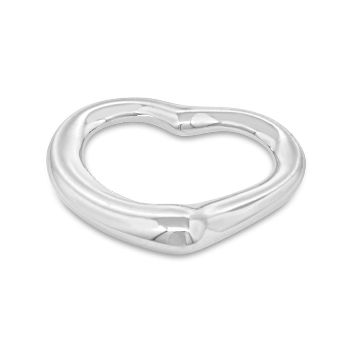 Tiffany and Co. Fine Silver Elsa Peretti Open Heart Pendant - No Chain