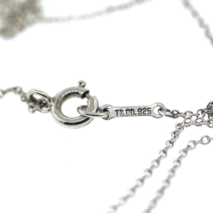 Preowned Tiffany and Co. Sterling Silver Elsa Peretti Cross Pendant Necklace