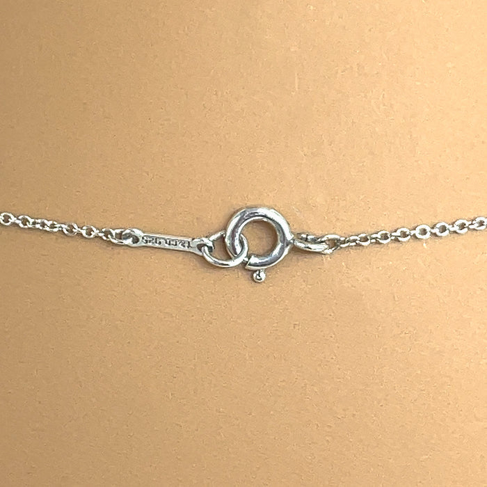Preowned Tiffany and Co. Sterling Silver Elsa Peretti Cross Pendant Necklace