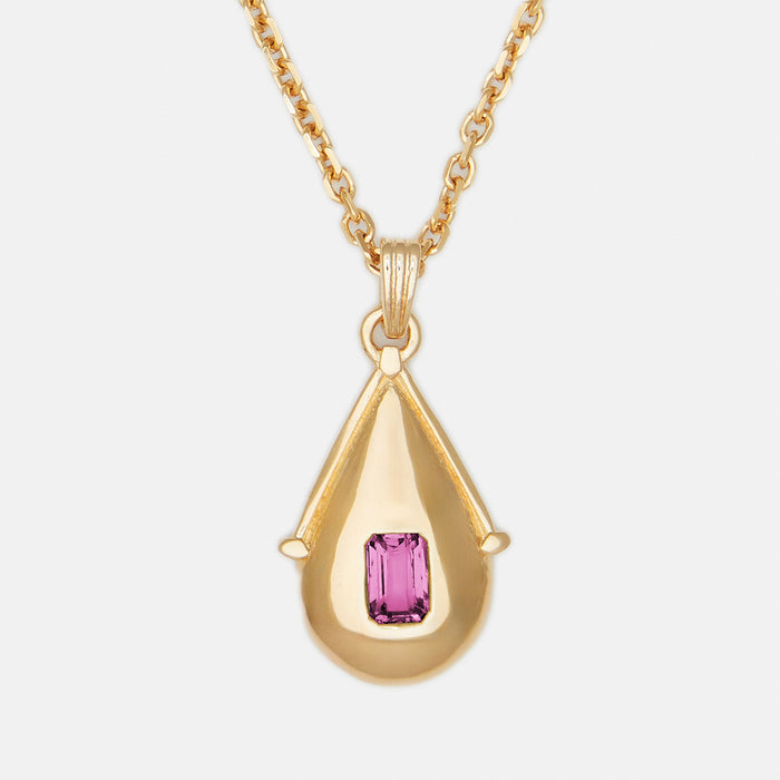 14k Gold Vermeil / October - Pink Tourmaline / 20"