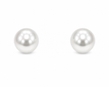 White Gold Pearl Stud Earrings