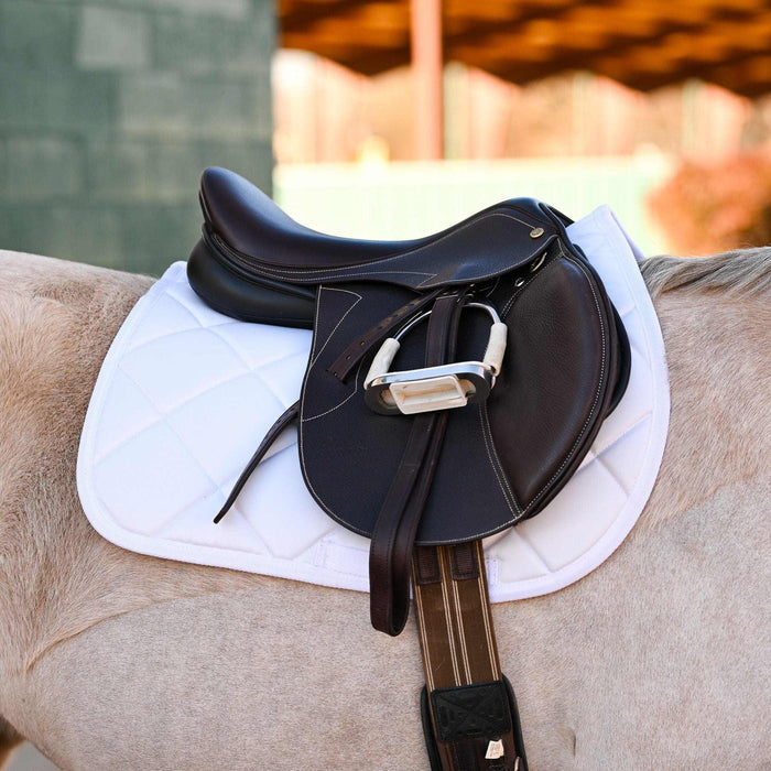 White DERP all-purpose saddle pad, additional view, by Dreamers & Schemers