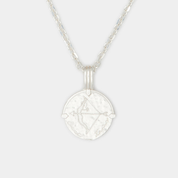 Zodiac Necklace in Silver for Him