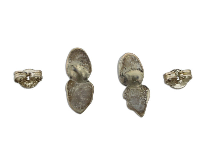 Zuni Earrings 925 Silver Natural Blue Turquoise Native American Artist C.80s