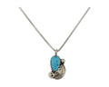 Zuni Necklace 925 Silver Blue Turquoise Artist Signed Simplicio C.80's